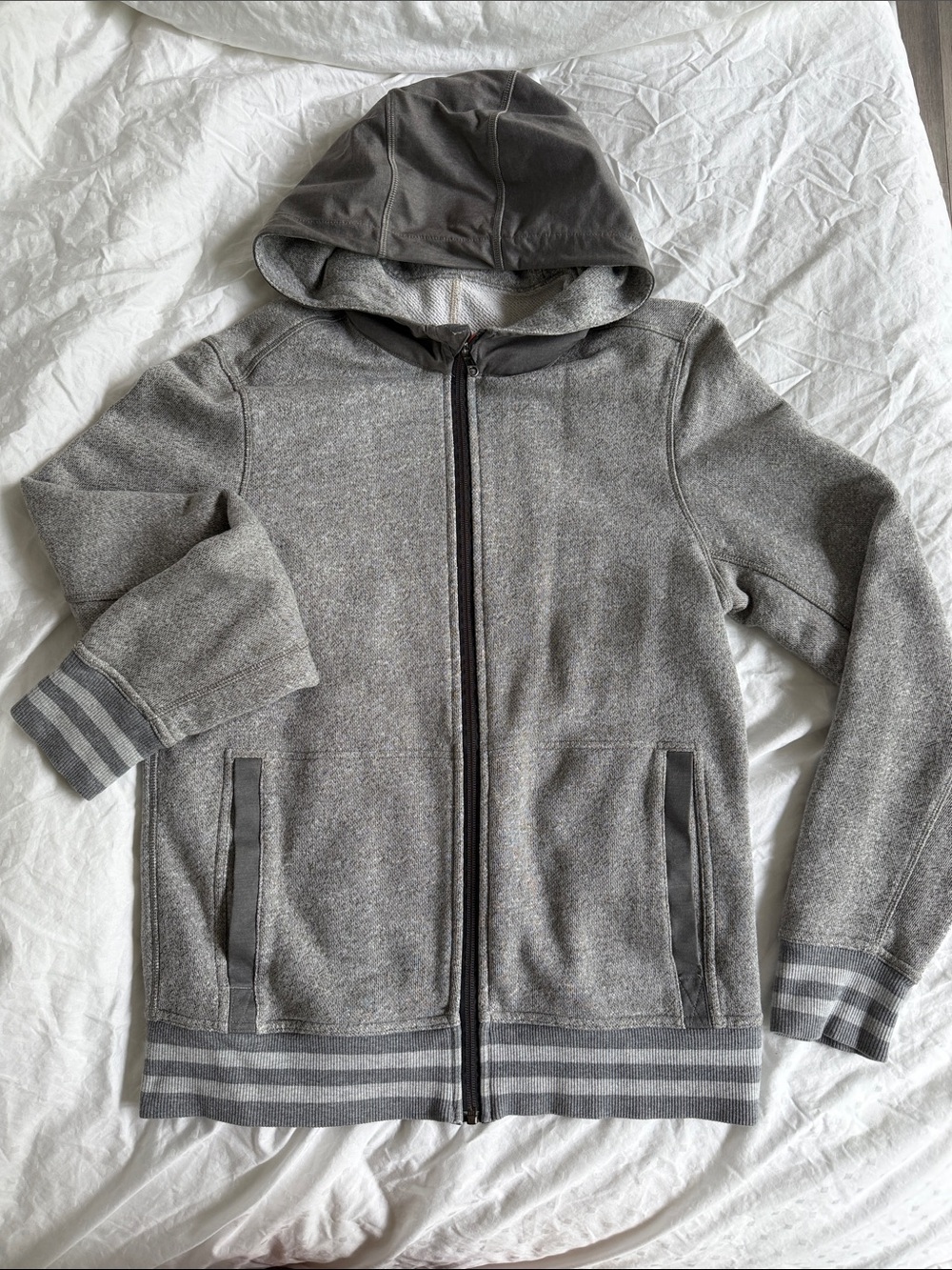 lululemon athletica Gray Hooded Zip Jacket